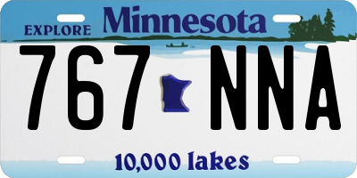 MN license plate 767NNA