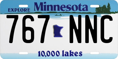 MN license plate 767NNC