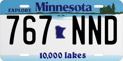 MN license plate 767NND