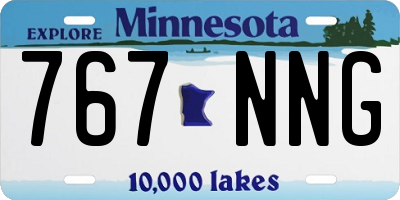 MN license plate 767NNG
