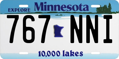 MN license plate 767NNI