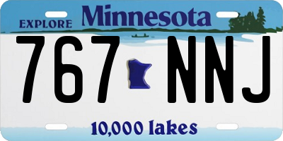 MN license plate 767NNJ