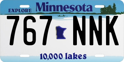 MN license plate 767NNK