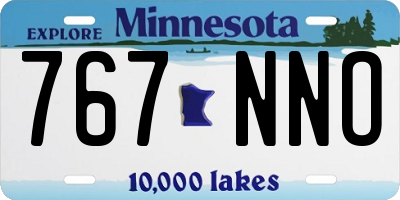 MN license plate 767NNO
