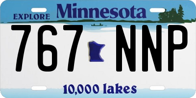 MN license plate 767NNP