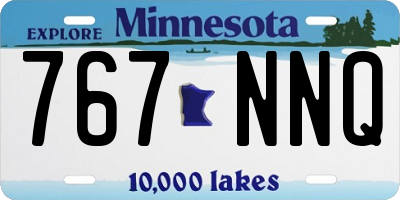 MN license plate 767NNQ