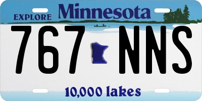 MN license plate 767NNS