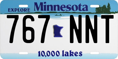 MN license plate 767NNT
