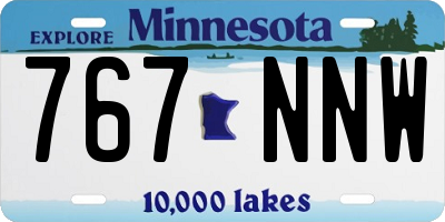 MN license plate 767NNW