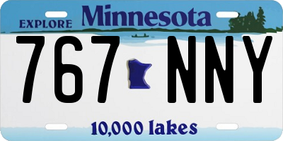 MN license plate 767NNY