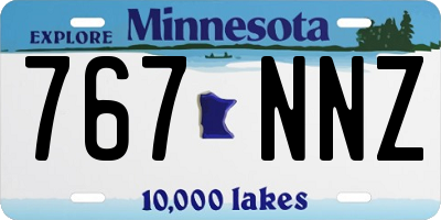 MN license plate 767NNZ