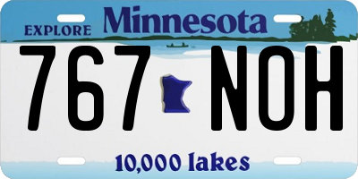 MN license plate 767NOH