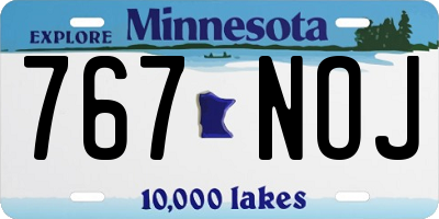 MN license plate 767NOJ