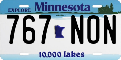 MN license plate 767NON