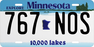 MN license plate 767NOS
