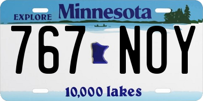 MN license plate 767NOY