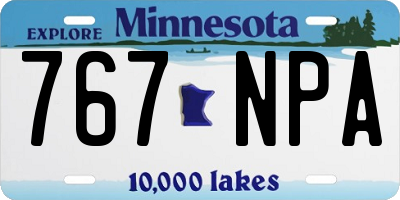 MN license plate 767NPA