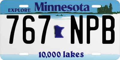 MN license plate 767NPB