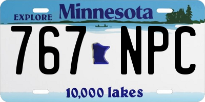 MN license plate 767NPC