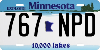 MN license plate 767NPD