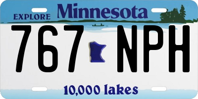 MN license plate 767NPH