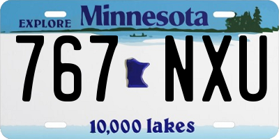 MN license plate 767NXU
