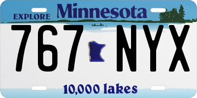 MN license plate 767NYX