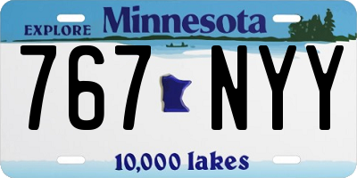 MN license plate 767NYY