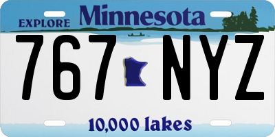 MN license plate 767NYZ