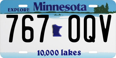 MN license plate 767OQV