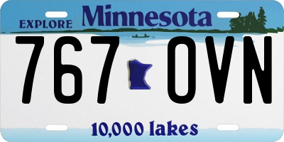 MN license plate 767OVN