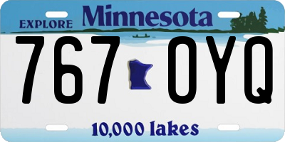 MN license plate 767OYQ