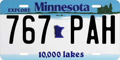 MN license plate 767PAH
