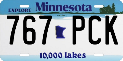MN license plate 767PCK