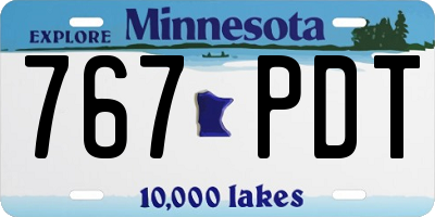MN license plate 767PDT