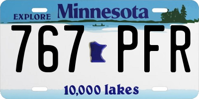 MN license plate 767PFR
