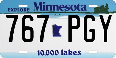 MN license plate 767PGY
