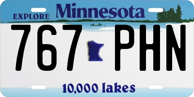 MN license plate 767PHN
