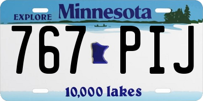 MN license plate 767PIJ