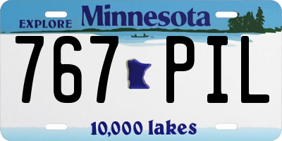 MN license plate 767PIL