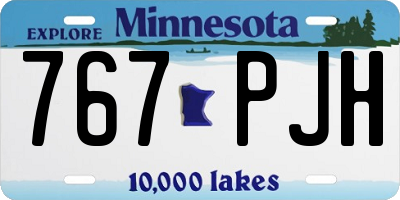 MN license plate 767PJH