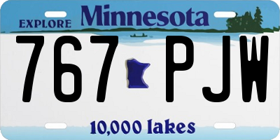 MN license plate 767PJW