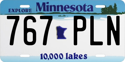 MN license plate 767PLN