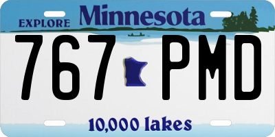 MN license plate 767PMD