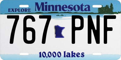 MN license plate 767PNF