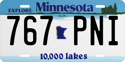 MN license plate 767PNI