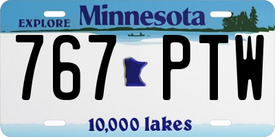 MN license plate 767PTW
