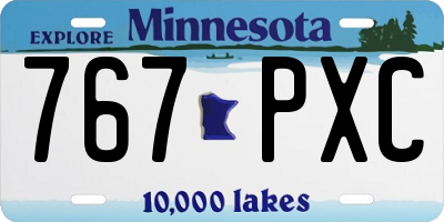 MN license plate 767PXC