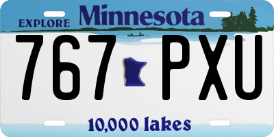 MN license plate 767PXU