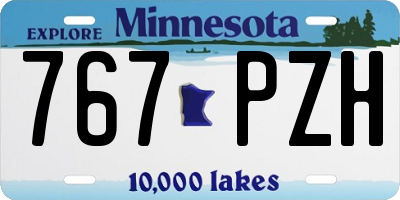 MN license plate 767PZH